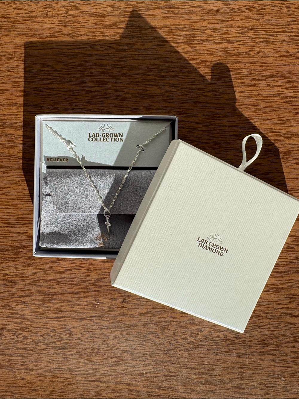 Silver Cross Necklace - Believer Pendant